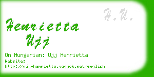 henrietta ujj business card